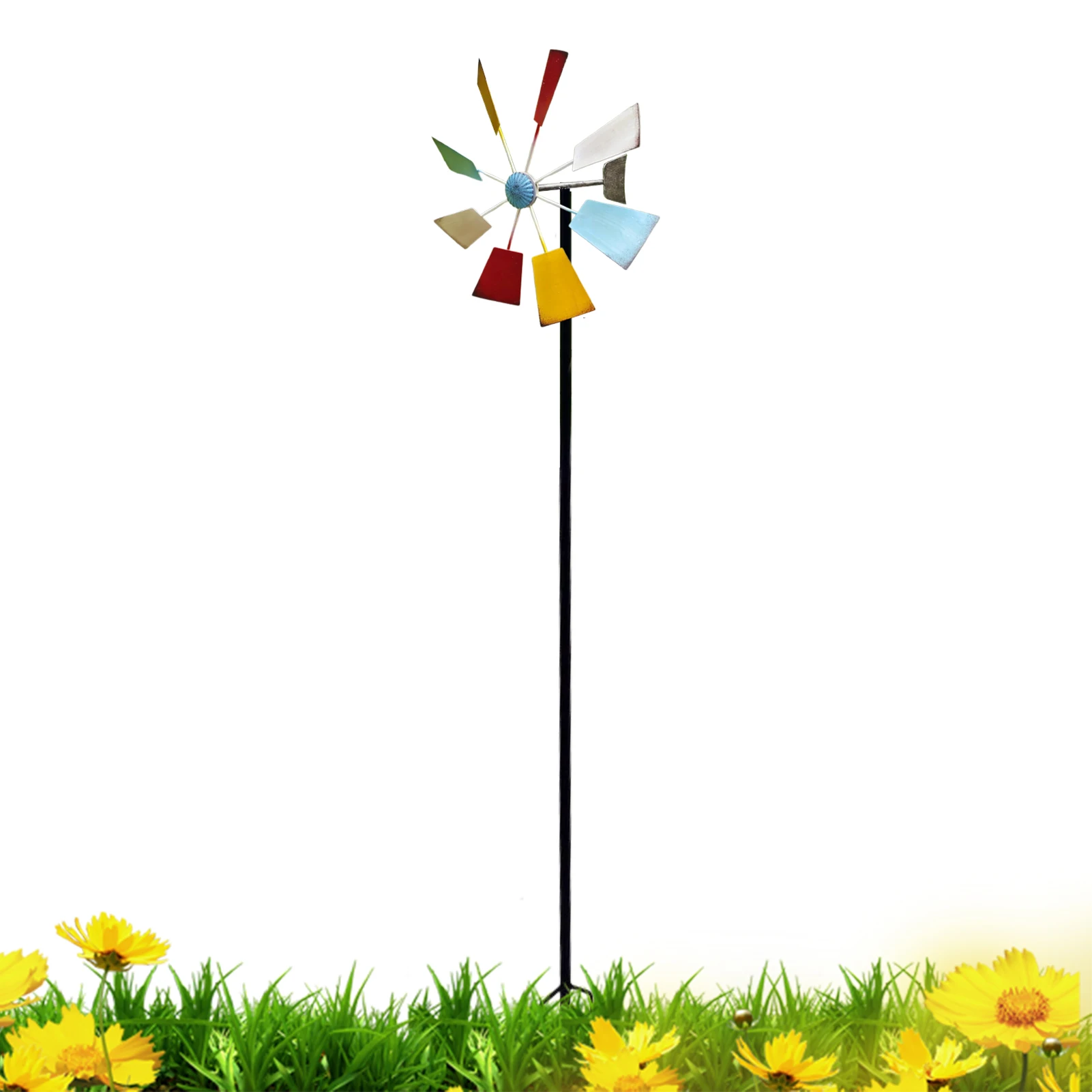 

Outdoor Iron Art Color Windmill Yard Art Outdoor Decorative Wind Spinners Easy To Install Large Metal Wind Sculpture For Lawn