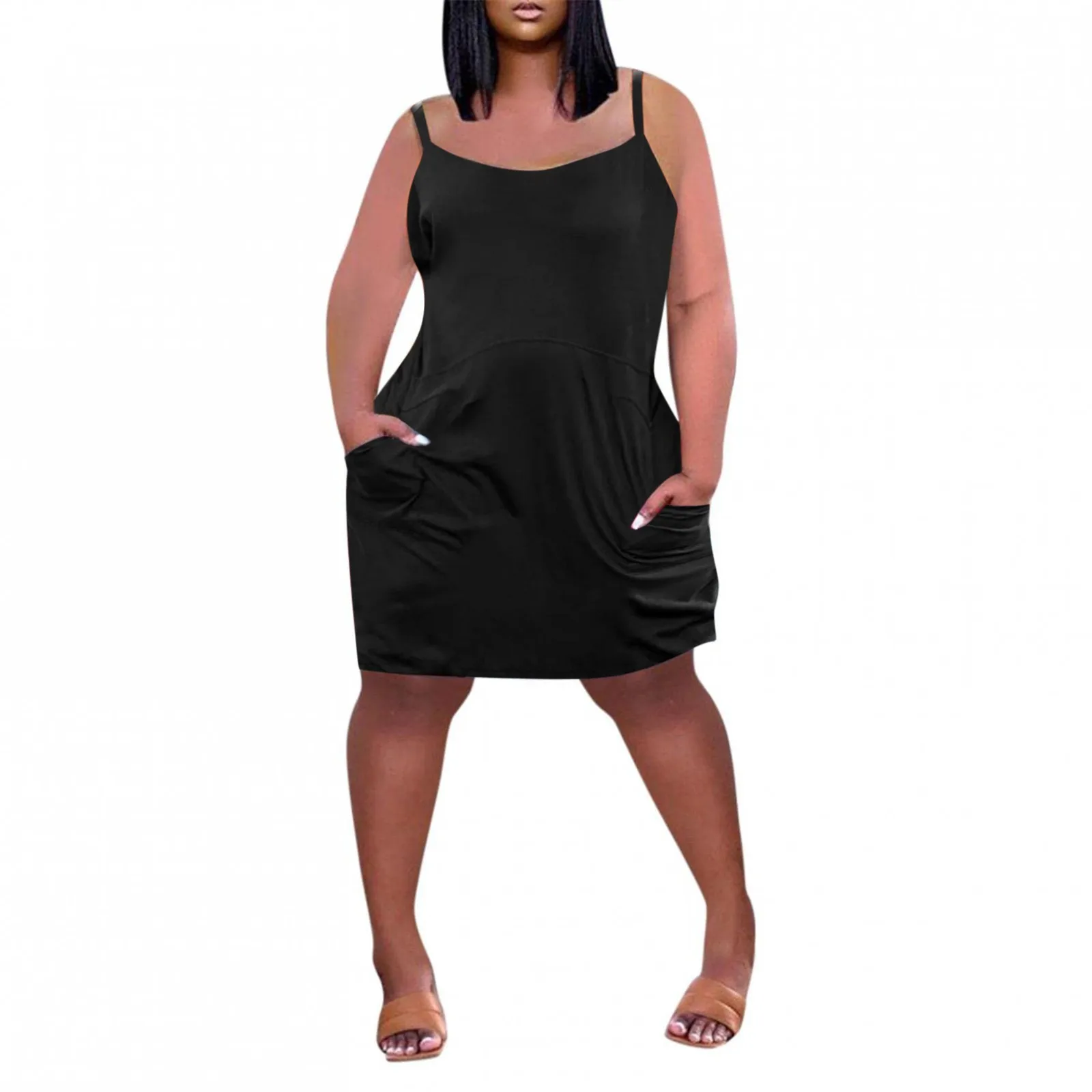 

Женское летнее Платье на бретелях, с V-образным вырезом