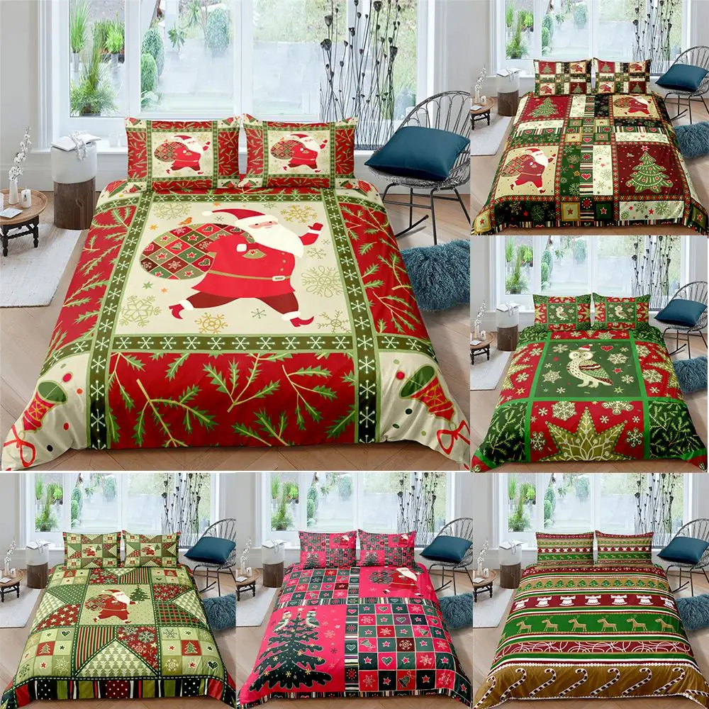 

Zeimon Dekbedovertrek Set Met Kussensloop Kerst Beddengoed Sets Zachte Kerstman Uilen Beddengoed Single Twin Queen King Size