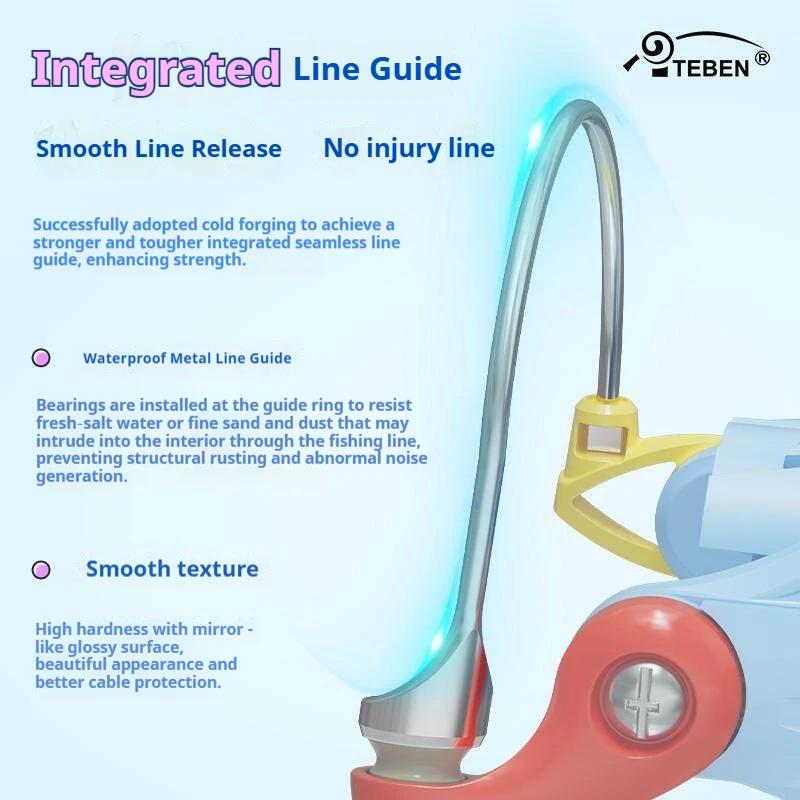 Фото Катушка для спиннинга TEBEN Lite Spin Lure, карбоновая, 109 г, ультралегкая, с нулевым зазором, интегрированная, для ловли микротрауэр, для кастинга. №3
