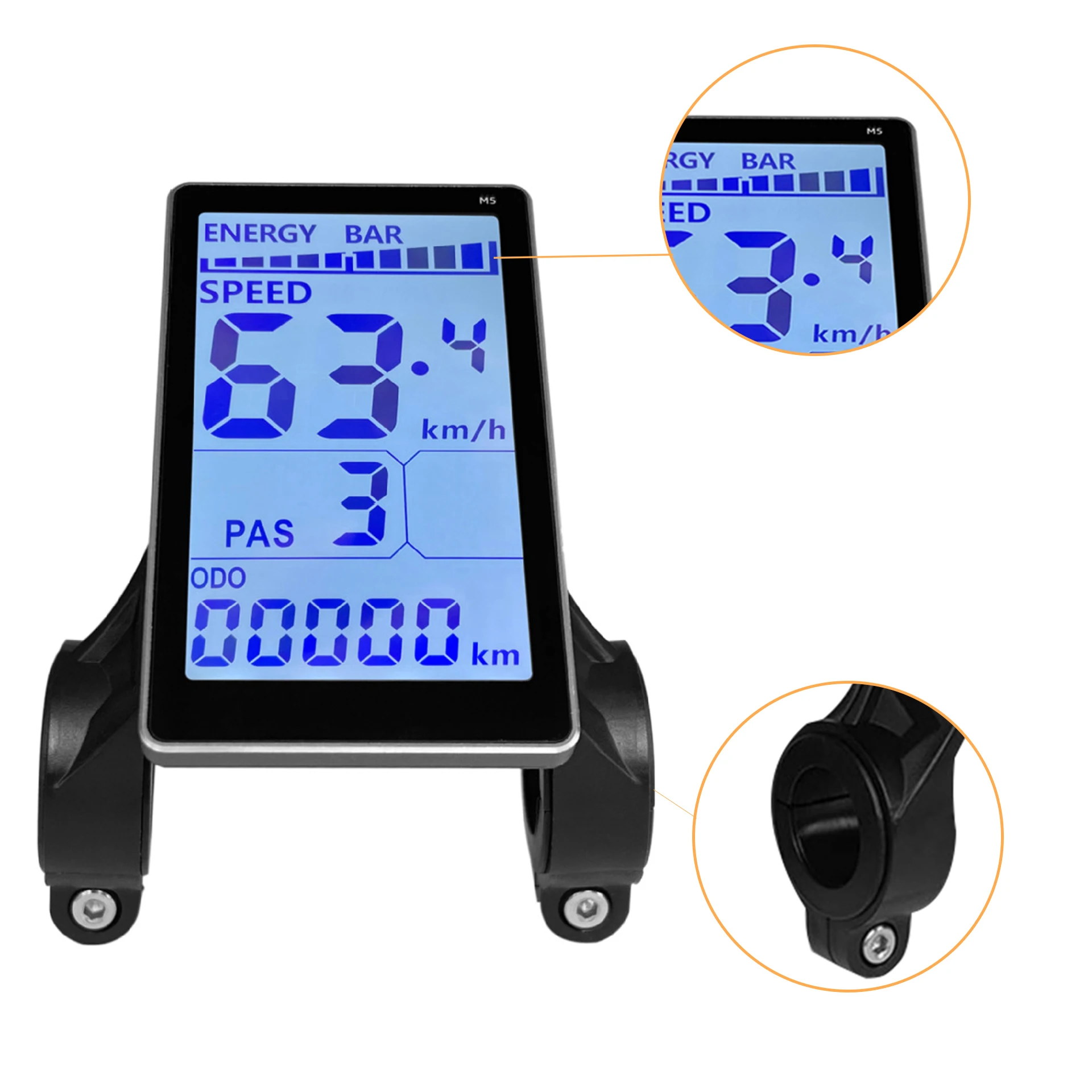 

Accurate LCD M5 Electric Scooter LCD Meter/SM Connector 24V 60V 5pin for Reliable Monitoring on Bicycle Display
