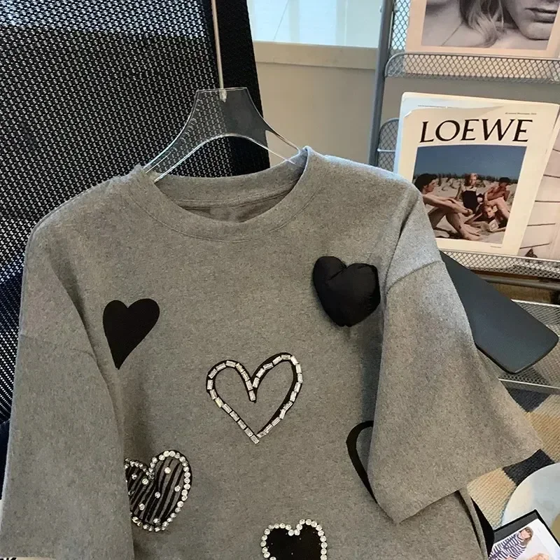 MOONBIFFY Женская футболка с принтом &quotЛюбовь&quot из полиэстера