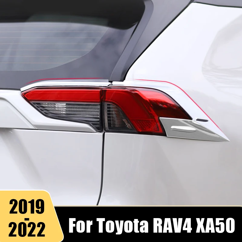 

Carbon Fiber For Toyota RAV4 2019 2020 2021 2022 RAV 4 XA50 Car Rear Tail Light Lamp Eyebrow Eyelid Trim Cover Auto Accessories