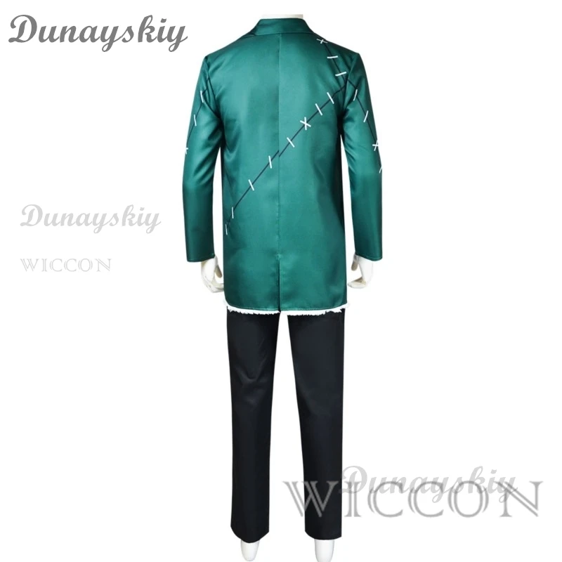 Зеленое пальто для косплея Франкенштейна Костюм Аниме научный необычный костюм