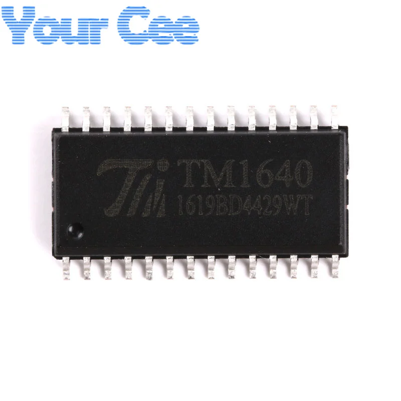 5 шт. TM1640 светодиодный цифровой трубчатый дисплей IC 8 сегментов × 16 бит SOP-28