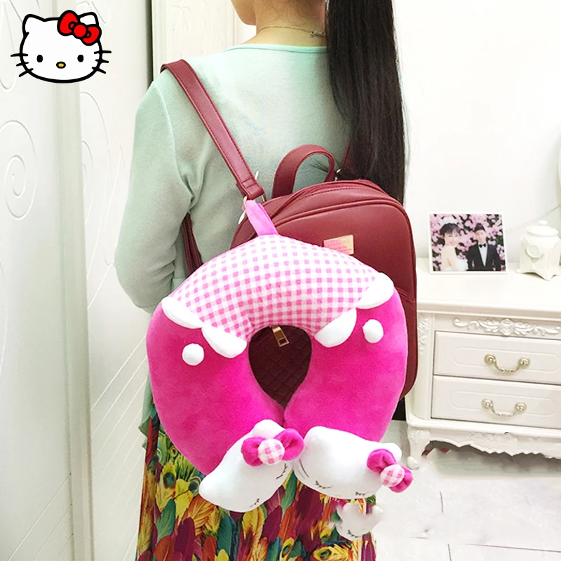 

Sanrio Hello Kitty U Shaped Pillow Kawaii Anime Nap Rest Neck Pillow Cartoon Plush Girl Office Sleep Pillow Car Hiking Toy Gift