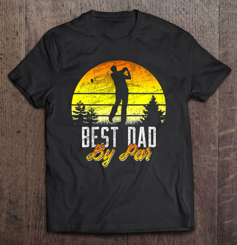 

Забавная Мужская футболка с надписью «Best Dad By Par» на День отца