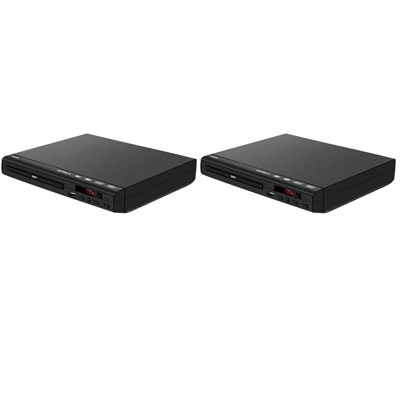 

2X DVD Player For TV, All Region Free DVD CD Discs Player AV Output Built-In PAL/NTSC, USB Input, Remote Control EU Plug