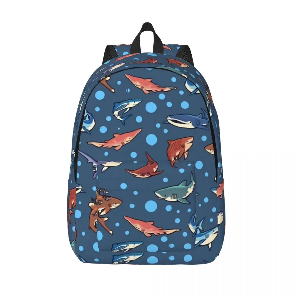 

Cartoon Shark Backpack Dots Print Outdoor Backpacks Youth Colorful Breathable School Bags Novelty Rucksack