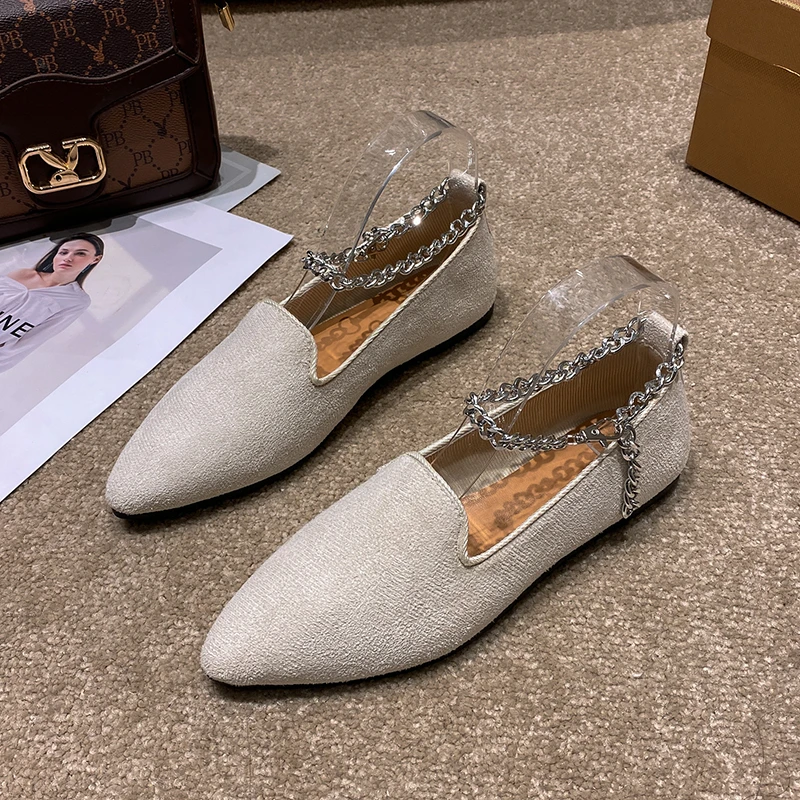 

2023 Women's shoes Flat shoes Single shoes Spring and autumn pointed flat shoes Comfortable and elegant Low heel Plus size 43