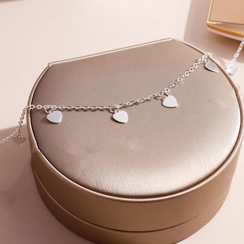 Ожерелье с кулоном Sweet Love Heart для женщин колье золотого и серебряного цвета