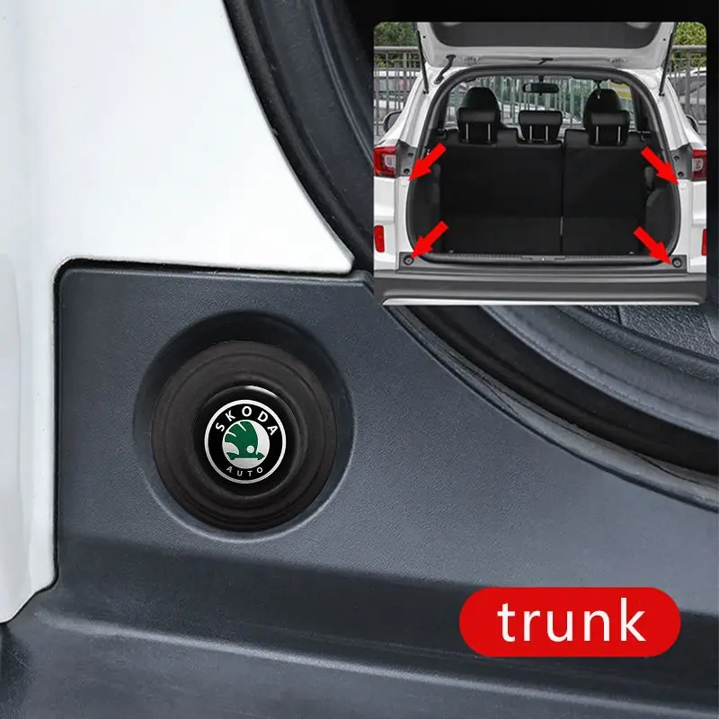 

4/8Pcs Car Door Trunk Shockproof Protection Pad Sticker For Skoda Octavia Kodiaq Rapid Superb Fabia Kamiq Karoq Vrs Accessories