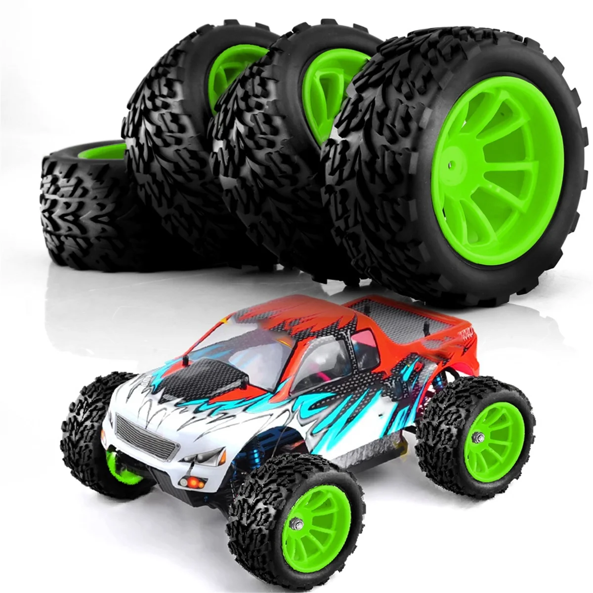 4 шт. 118 мм 1/10 RC Monster Truck Багги Шина Колесо Пенопластовая вставка 12 Шестигранник для
