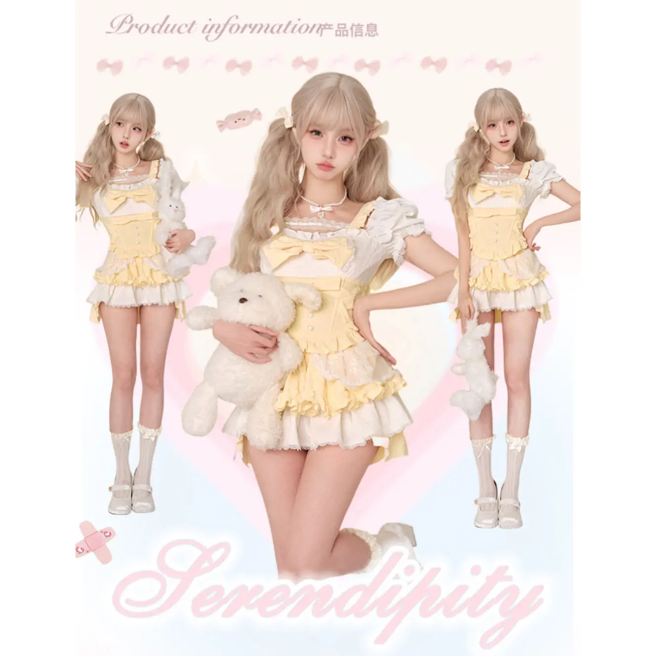 Комплект из двух предметов с короткой юбкой в японском стиле популярные красивые