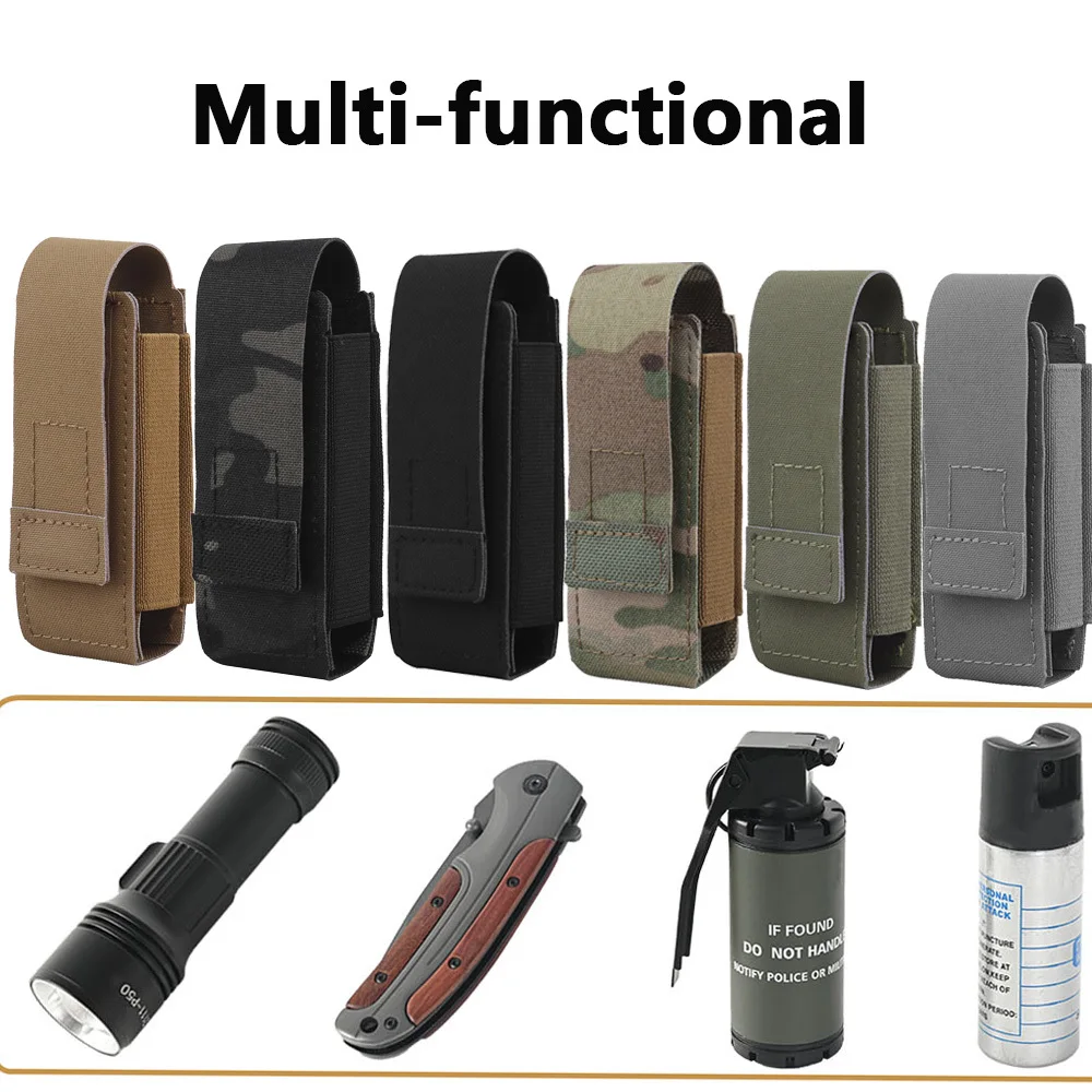 Фото Тактическая Сумка-распылитель Molle OC Pepper, эластичный универсальный инструмент, кобура 9 мм, чехол для пистолета, фонарика, охотничьего жилета, аксессуары для ремня №4