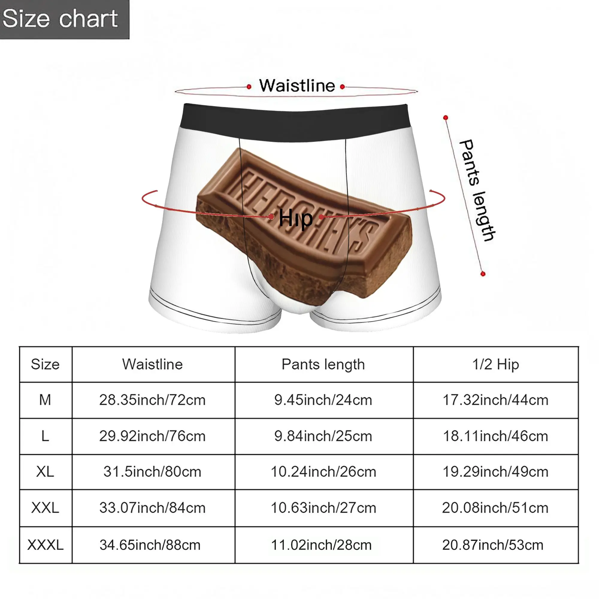 Шоколадный батончик Hershey's Solid Milk Chocolate Bar, мужские трусы-боксеры Hershey's Underpants Homme, дышащие шорты-боксеры (art.: 3920d9fee65bf) - 3920d9fee65bf