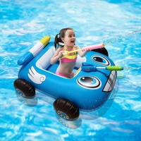 children swimming ring floating inflatable water jet car seat pool play gun toy water fire truck bumper car childrens water toy