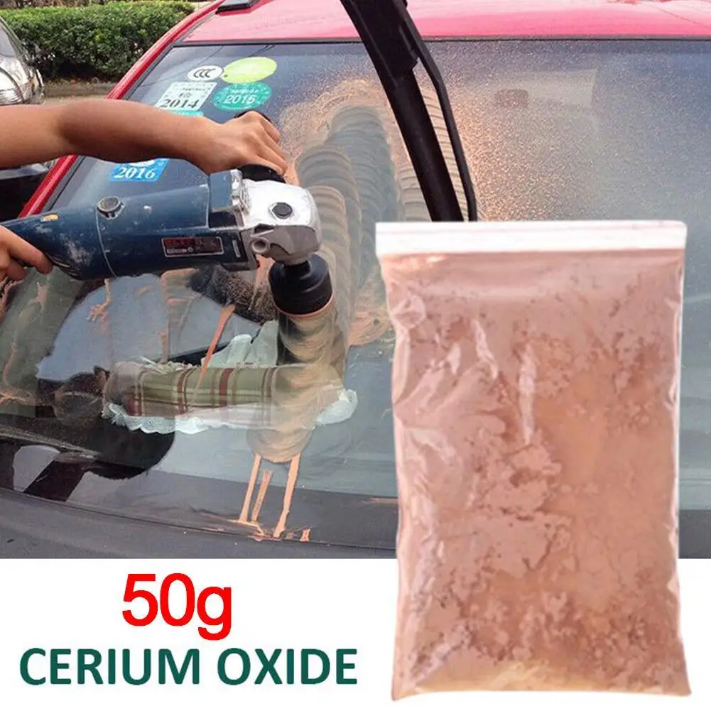 

50g Glass Polish Cerium Oxide Powder Car Window Scrach Composite Mirrors Rare Polishing Powder Repair Remove Glass Earth Po A4O0