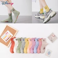 disney mickey minnie socks for women new 1 pair cotton casual breathable socks cartoon mickey stitch elsa cute girls socks gift