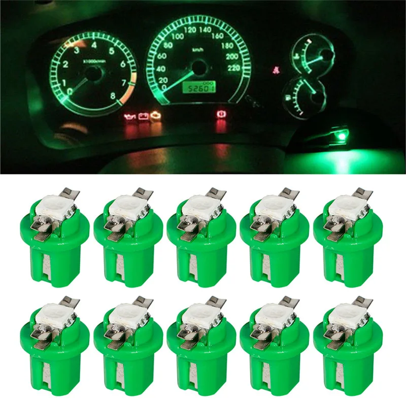 10 шт. 1 SMD T5 лампа Автомобильный датчик Speedo лампочка для приборной панели