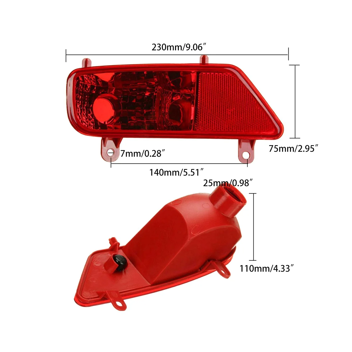 Задняя противотуманная фара без тормоза лампы задняя фотовспышка для Peugeot 3008 6351HG