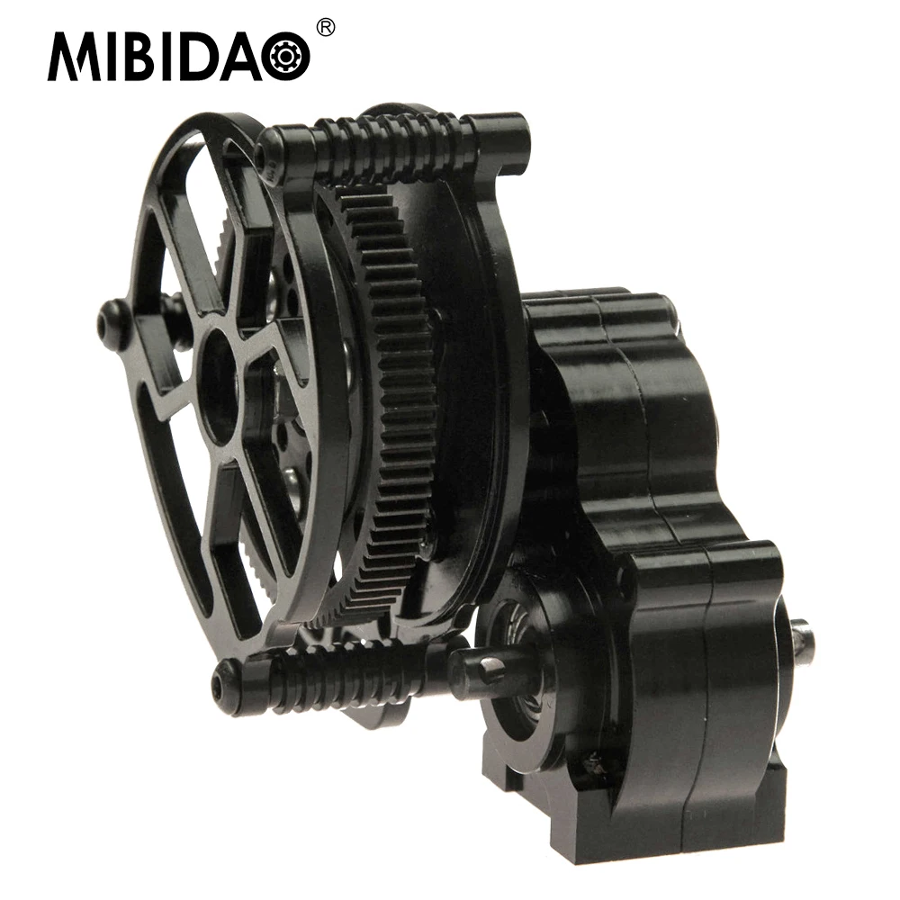 

MIBIDAO Metal Center Gearbox Transmission & 48P 87T Steel Spur Gear for Axial SCX10 1/10 RC Crawler Car Truck Model Upgrade Part