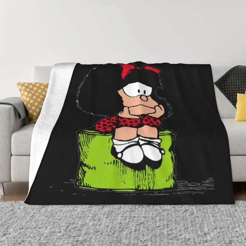 

Мягкое Фланелевое флисовое теплое одеяло с 3D принтом Mafalda