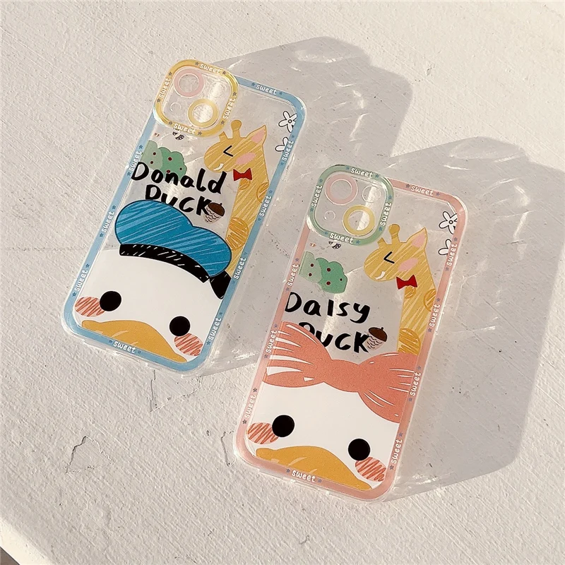 

Disney Donald Duck Daisy Phone Case for iPhone 11 12 13 mini pro XS MAX 8 7 Plus X XR Cover