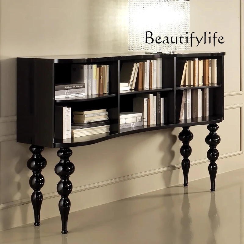 Легкий роскошный входной французский шкафчик витрина черная книга открытая