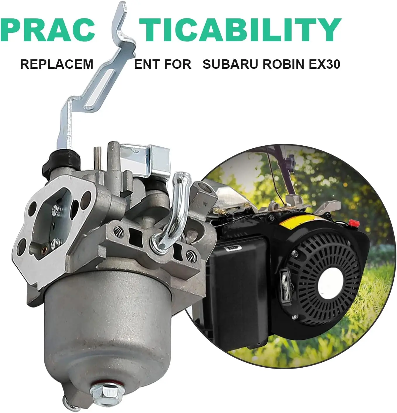 Карбюратор EX30 для замены карбюратора Subaru Robin Engine Mikuni RGX4800 RGN5100, аналог 279-62364-10, с топливным шлангом и клапаном (art.: 3920db586a161) - 3920db586a161