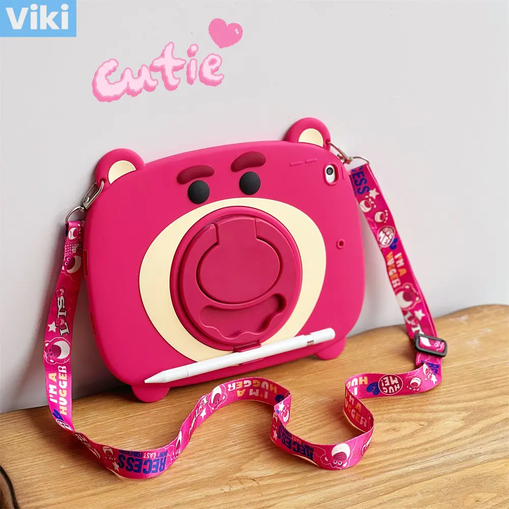 

Чехол для Xiaomi RedMi Pad 10, 6 дюймов, вращающаяся на 2022 Градусов Подставка для планшета, слот для ручки, Мягкий Силиконовый противоударный детский чехол, мультяшный безопасный Чехол