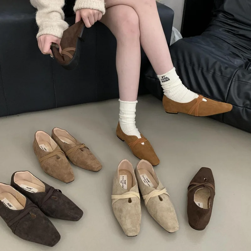 Осень-зима женская обувь на плоской подошве в стиле ретро модная без шнуровки с