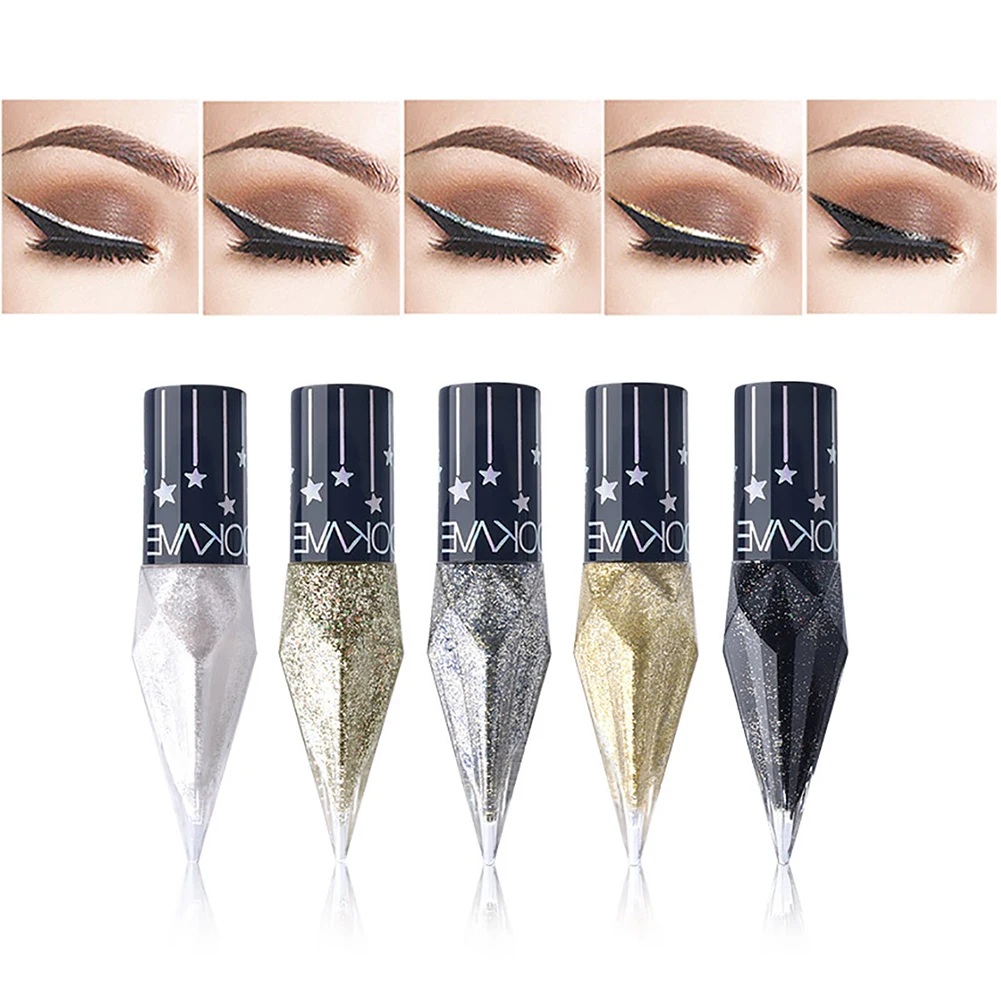 Eye Shadow Pearlescent Diamond Eye Shadow Liquid 5-color Sequins MakeUp Smooth Mini Fine Brush Eyeliner Shine And Head Wholesale 3 Eye Shadow Pearlescent Diamond Eye Shadow Liquid 5-color Sequins MakeUp Smooth Mini Fine Brush Eyeliner Shine And Head Wholesale 3