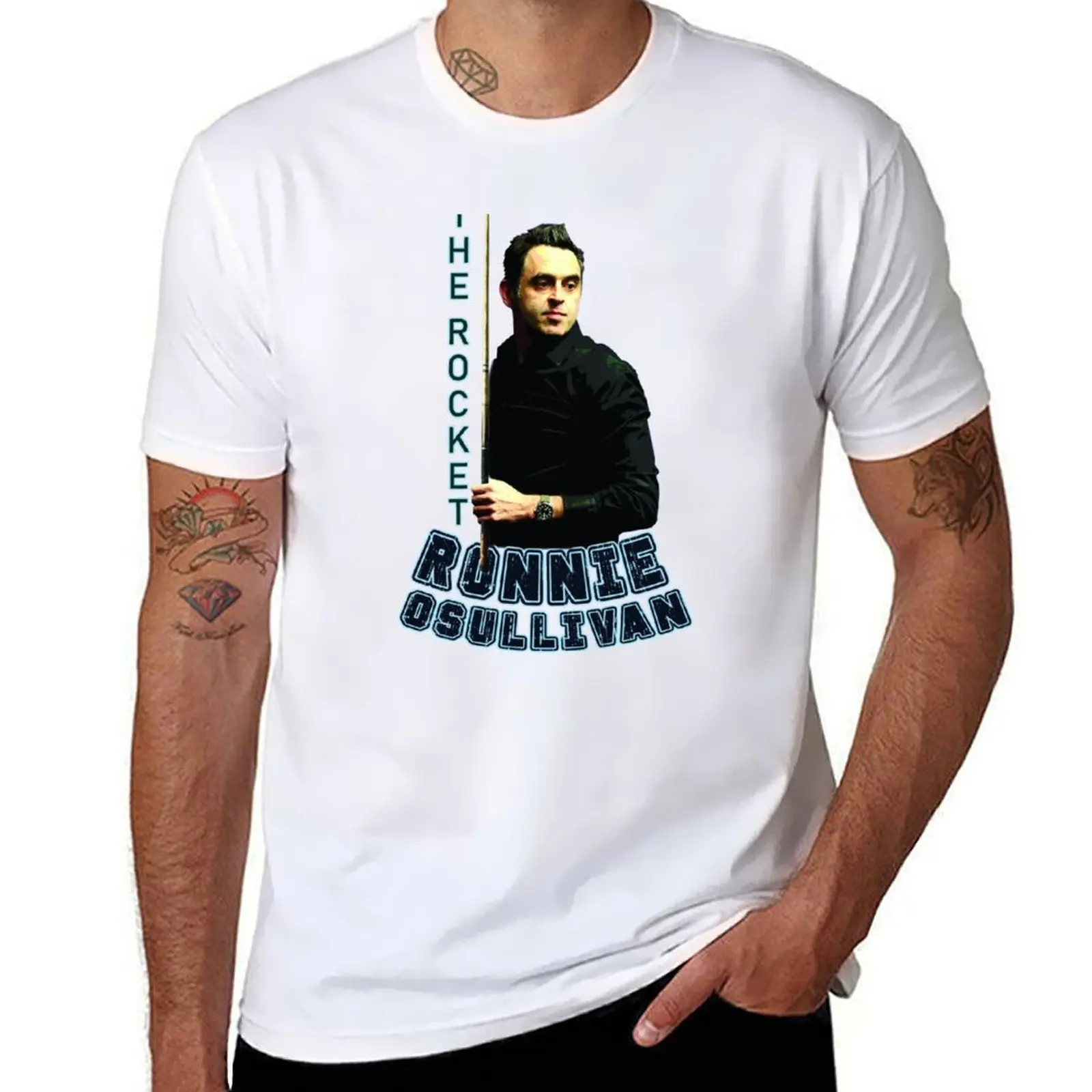 Фото Футболка премиум-класса Ronnie Osullivan the Rocket, хлопковые футболки, мужская футболка из 100% хлопка, футболка 100% №1
