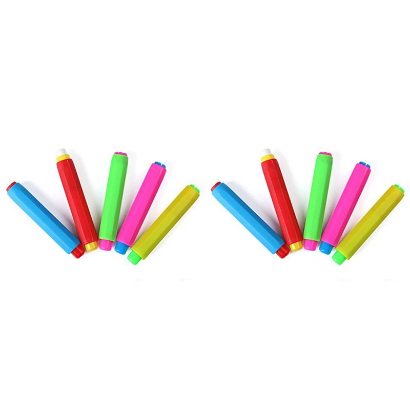 

NEW-10X Chalk Holder Case Cover For Plastic School Adjustable Replacement Chalk Cover Color Random