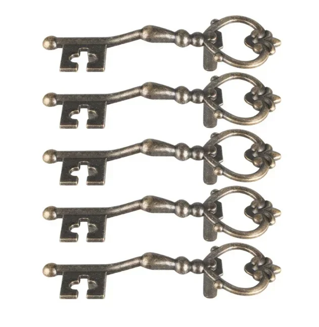 

5 шт., декоративные ручки в форме ключа