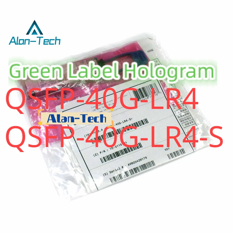 Зеленая этикетка голограмма QSFP-40G-LR4/QSFP-40G-LR4-S сети 40GBASE-LR4 QSFP + 1310nm 10km DOM LC фотомодуль приемопередатчика