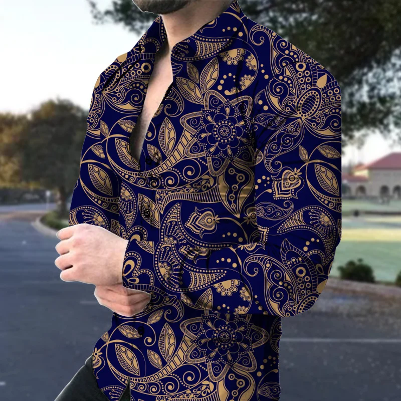 

Spring Autumn Long Sleeve Shirt Men