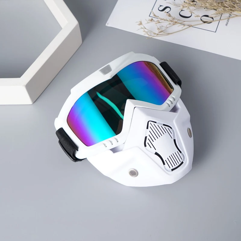 

Motorcycle Goggles Mask Skull Moto face mask Wind proof Motocross goggles Racing helmet Protective Goggles Mask