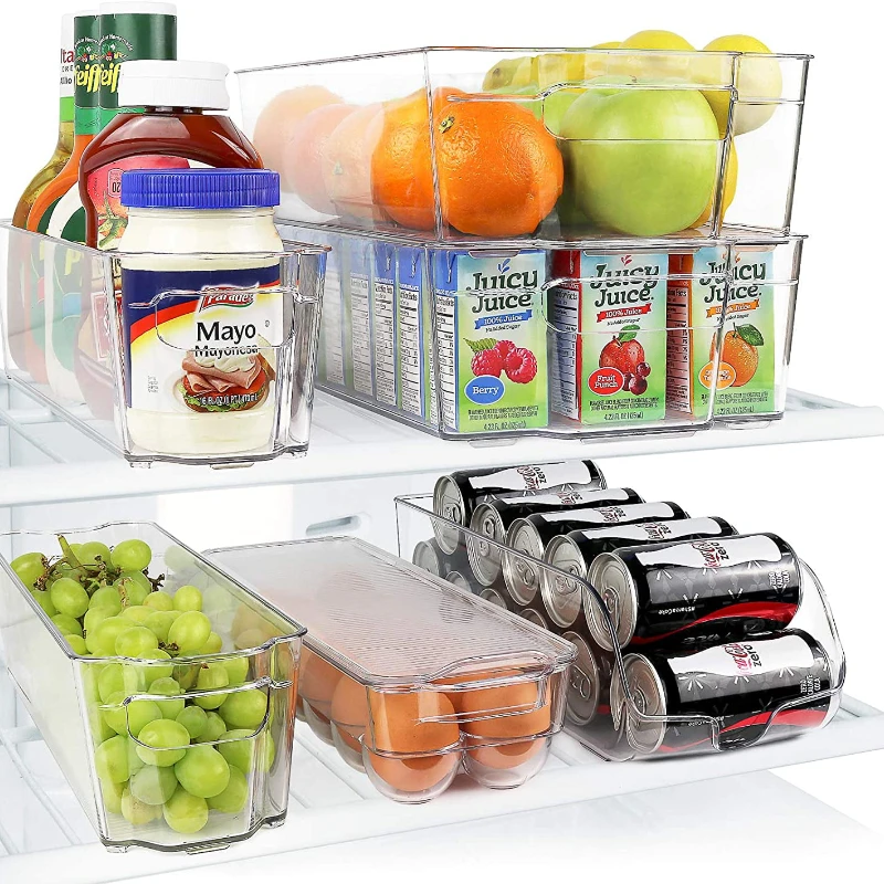 

Stackable Refrigerator Organizer Bins