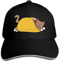 unisex taco cat baseball caps adjustable sandwich bill peaked caps outdoors sports hat trucker hat sandwich hat