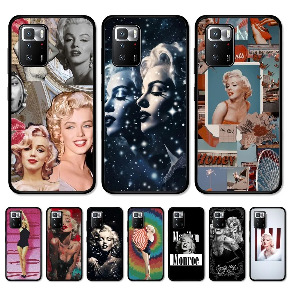 M-Marilyn M-Monroes Phone Case For Redmi Note 4 X 5 A 6 7 8 T 9 9S 10 11 11S 11Epro Poco M3 pro