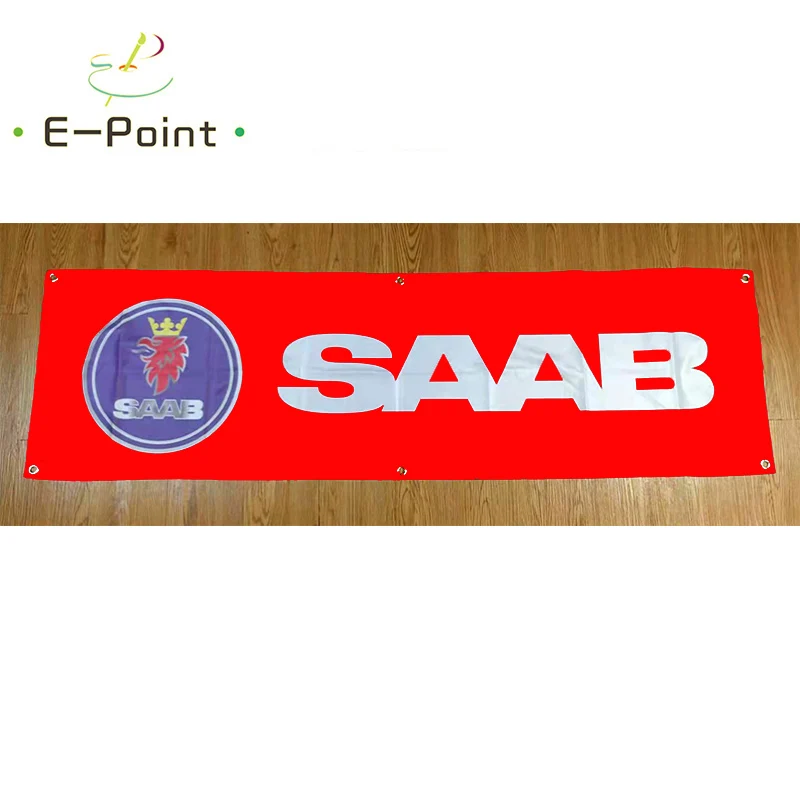 130GSM 150D Material Sweden SAAB Car Banner 1.5ft*5ft (45*150cm) Size for Home Flag Indoor Outdoor Decor yhx167