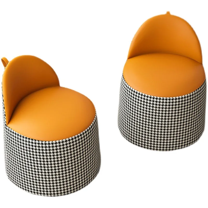 

Nordic Quality Leather Pouf Dressing Stool Piano Stools Ottoman Stylish Quality Change Shoes Small Sofa for Adults and Children