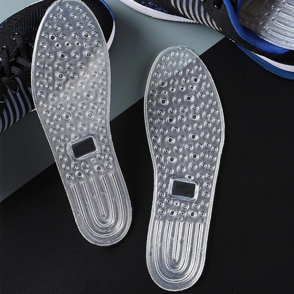 

Transparent Insoles Soft Massage Full Foot Pad Elastic Sports Running Walking Shock Absorption Leisure Breathable Insoles
