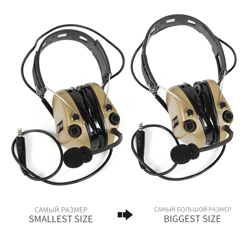 TS TAC-SKY TCIHEADSET LIBERATOR II Silicone Earmuffs Shooting Hunting Noise Cancelling Pickup Headphones-DE