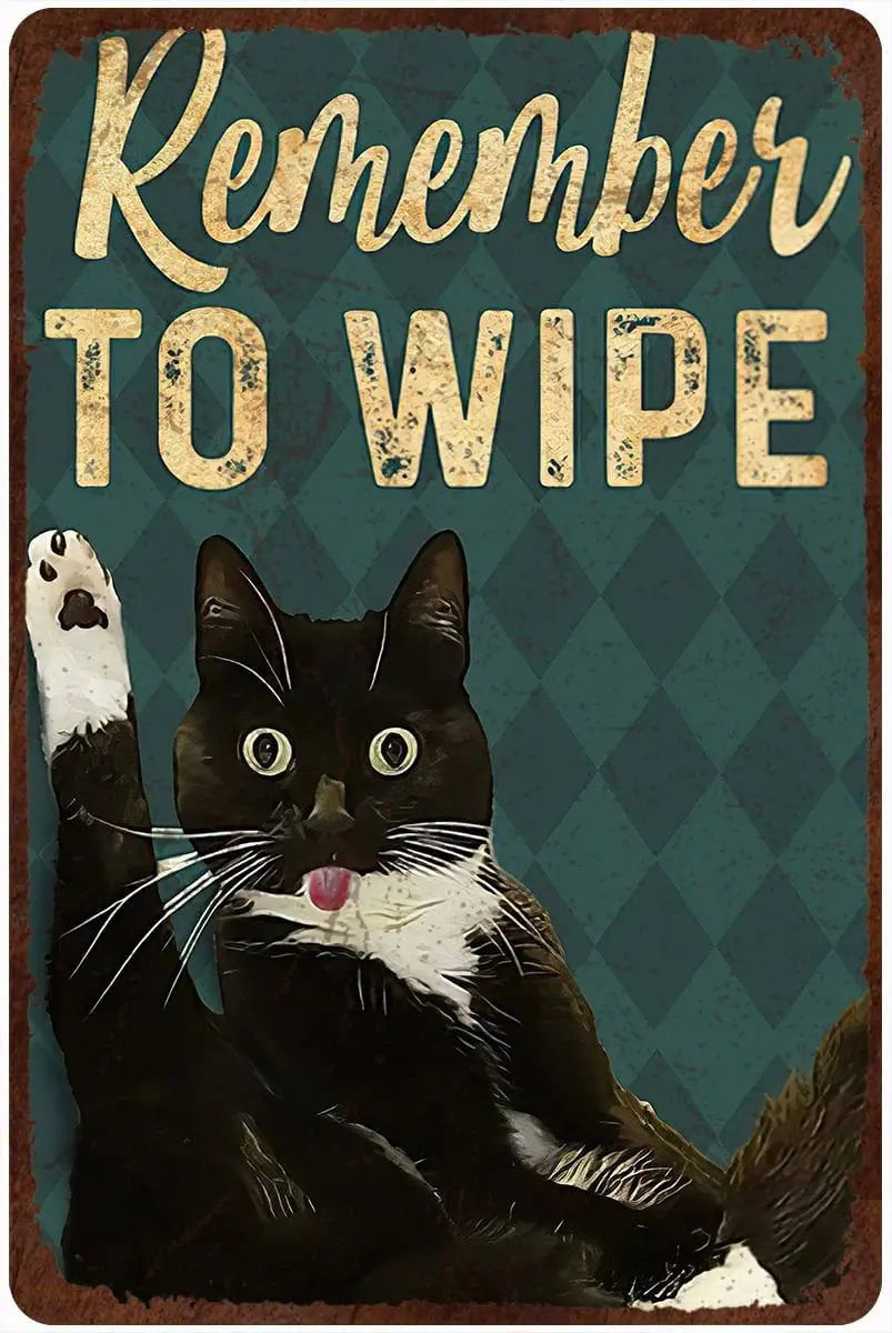 

Dreacoss Metal tin sign,Retro Style, Novelty poster,Iron Painting,Tuxedo Cat Lovers Sign, Retro Wall Art, Lover Gift,