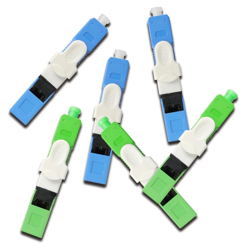 OPTFOCUS SC APC UPC Fiber Connector ESC250D Fiber Fast Connector FTTH Tools 200pcs Quickly Conector Free Shipping