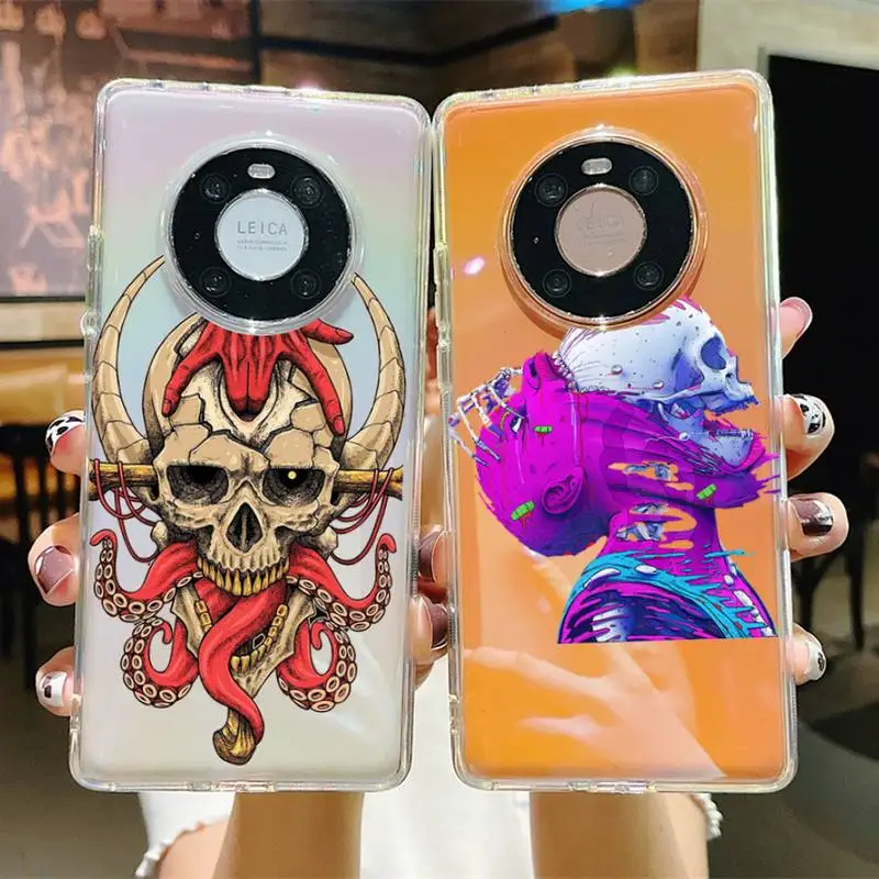

Funny Skeleton Phone Case for Samsung S20 ULTRA S30 for Redmi 8 for Xiaomi Note10 for Huawei Y6 Y5 cover