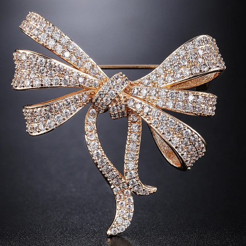 

Женская Брошь-бабочка из циркона, брошь с инкрустацией из меди и бриллиантами, европейские аксессуары, Прямая продажа с фабрики